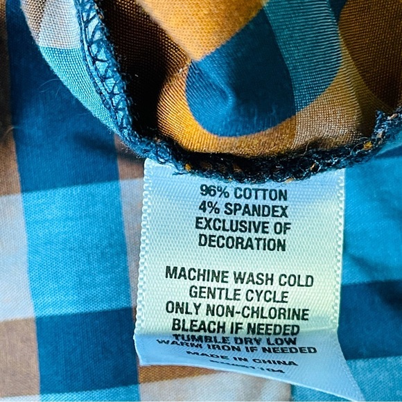 Biltmore Plaid Puff Sleeve Cottagecore Blouse | Mock Neck Fall | Top M - Picture 5 of 5